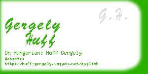 gergely huff business card